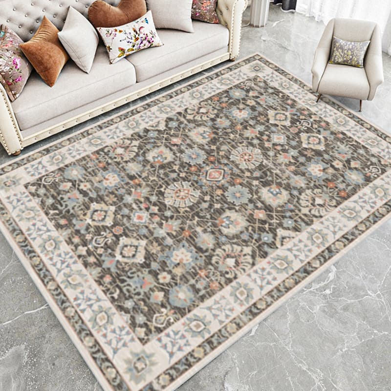 American Imitation Cashmere Carpet Nordic Moroccan Living Room Bedroom Sofa Coffee Table Blanket Ethnic Style Country Retro Floor Mat