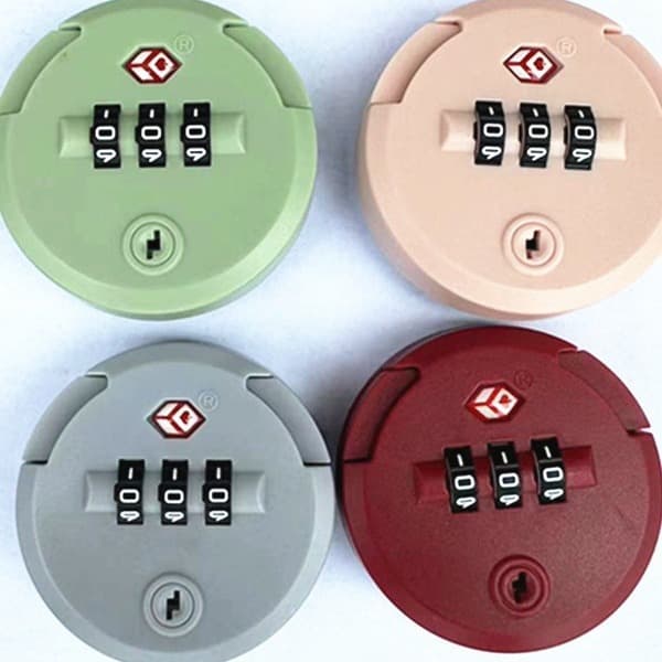 Bulk Wholesale & Retail Suitcase Parts, Round Combination Lock, Small Flat Frame Rotary Lock for Repair