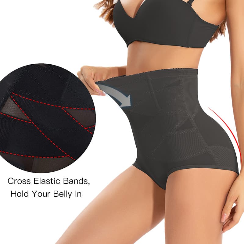 High Waist Thin Summer Breathable Slimming Shaping Underwear Postpartum Abdomen Control Pants Fat Burning Beauty Body Sculpting