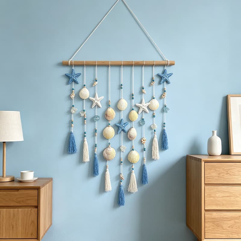 New Handwoven Mediterranean Style Tapestry Wall Hanging for Living Room, Guesthouse, Study, Balcony, Home Wall Decoration