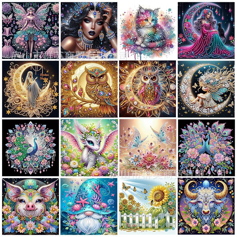 Landscape and People Hot-Selling Christmas Series Special-Shaped Diamond Painting DIY Diamond Paste Manufacturer Direct Sales. Large Quantities Negotiable