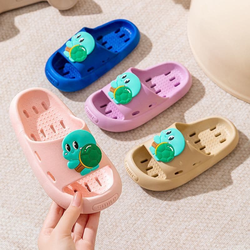 Lightweight Quick-Drying Anti-Slip Children's Slippers For Indoor Use Soft Bottom Breathable Slip-On Vulcanized PVC Baby Mops