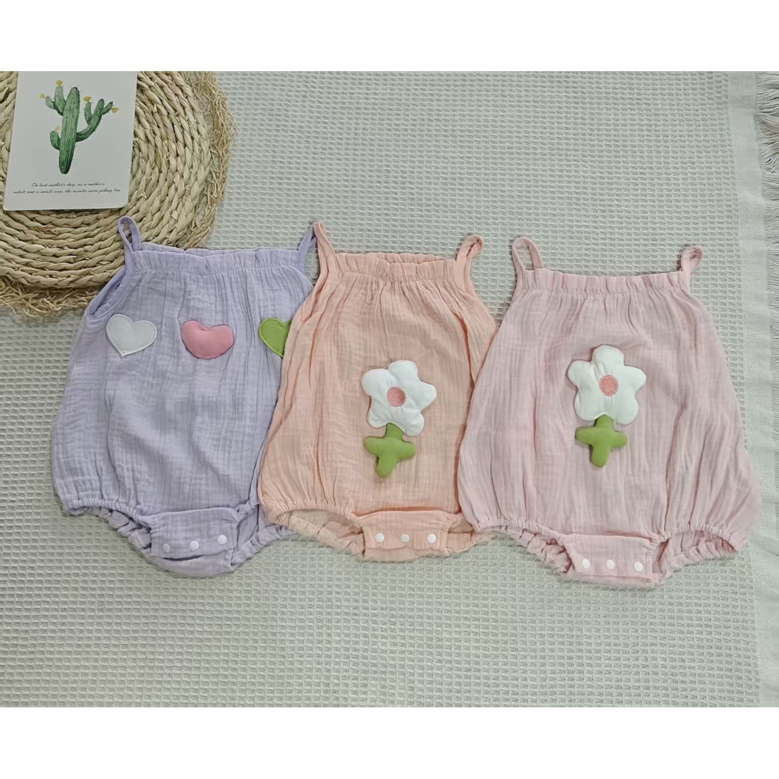 Baby Bodysuit Summer Thin Newborn Clothes for Girls Sleeveless Romper Jumpsuit for Infants Toddler Crawling Onesie Trendy