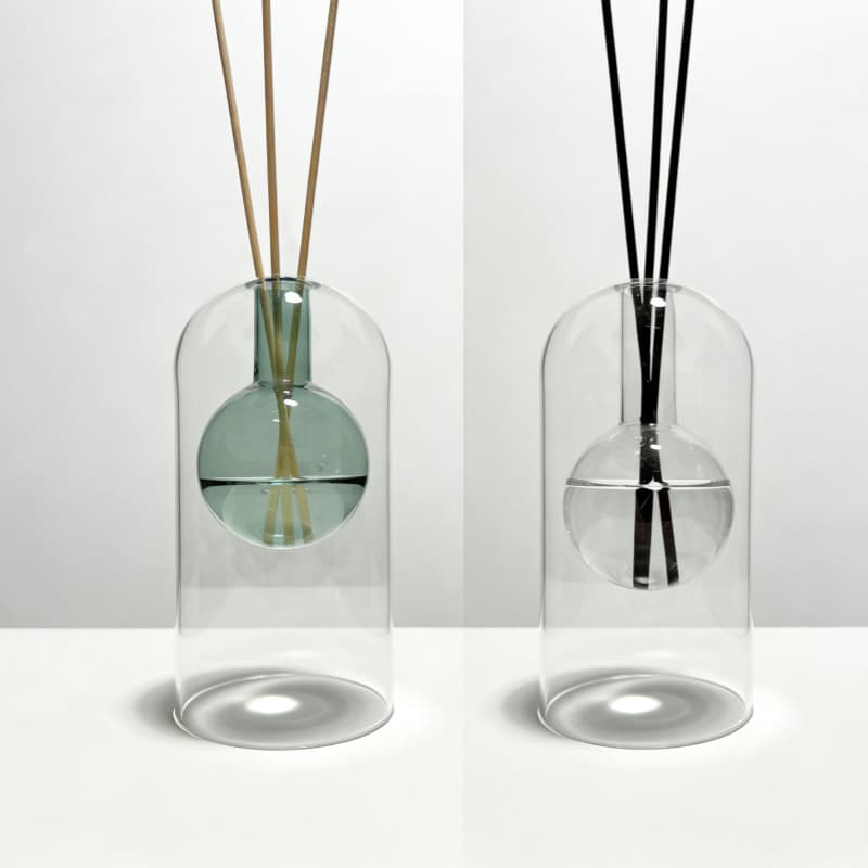 Aromatherapy cover glass special-shaped double-layer diffuser bottle indoor fireless aromatherapy rattan empty bottle decoration hydroponic vase