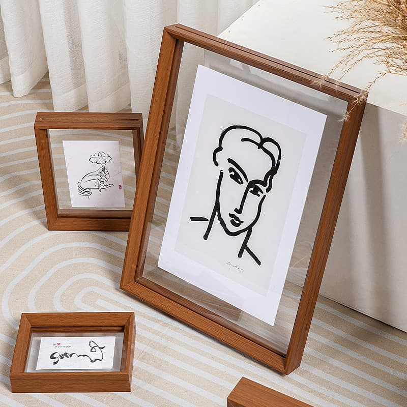 Double-sided transparent photo frame table display framed picture frame 6 inches 7 inches 8 specimen frame a4 acrylic photo frame wall hanging