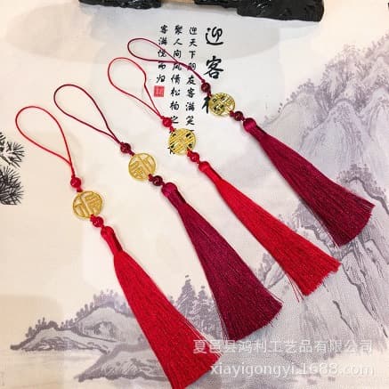 Factory Direct Sales New Chinese Style Festive Wedding Pendants Double Happiness Tassel Hanging Ornaments for Wedding Celebrations and New Year Blessings Decor