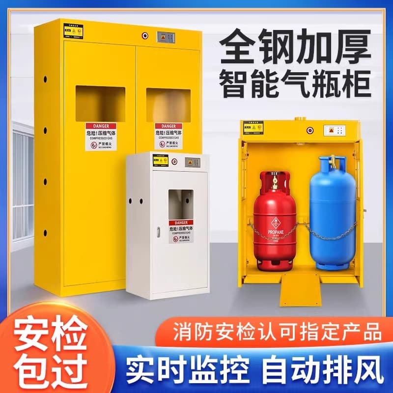 All-Steel Explosion-Proof Gas Cylinder Cabinet Industrial Laboratory Chemical Safety Cabinet Gas Oxygen Dual Cylinder Leak-Proof Storage Cabinet