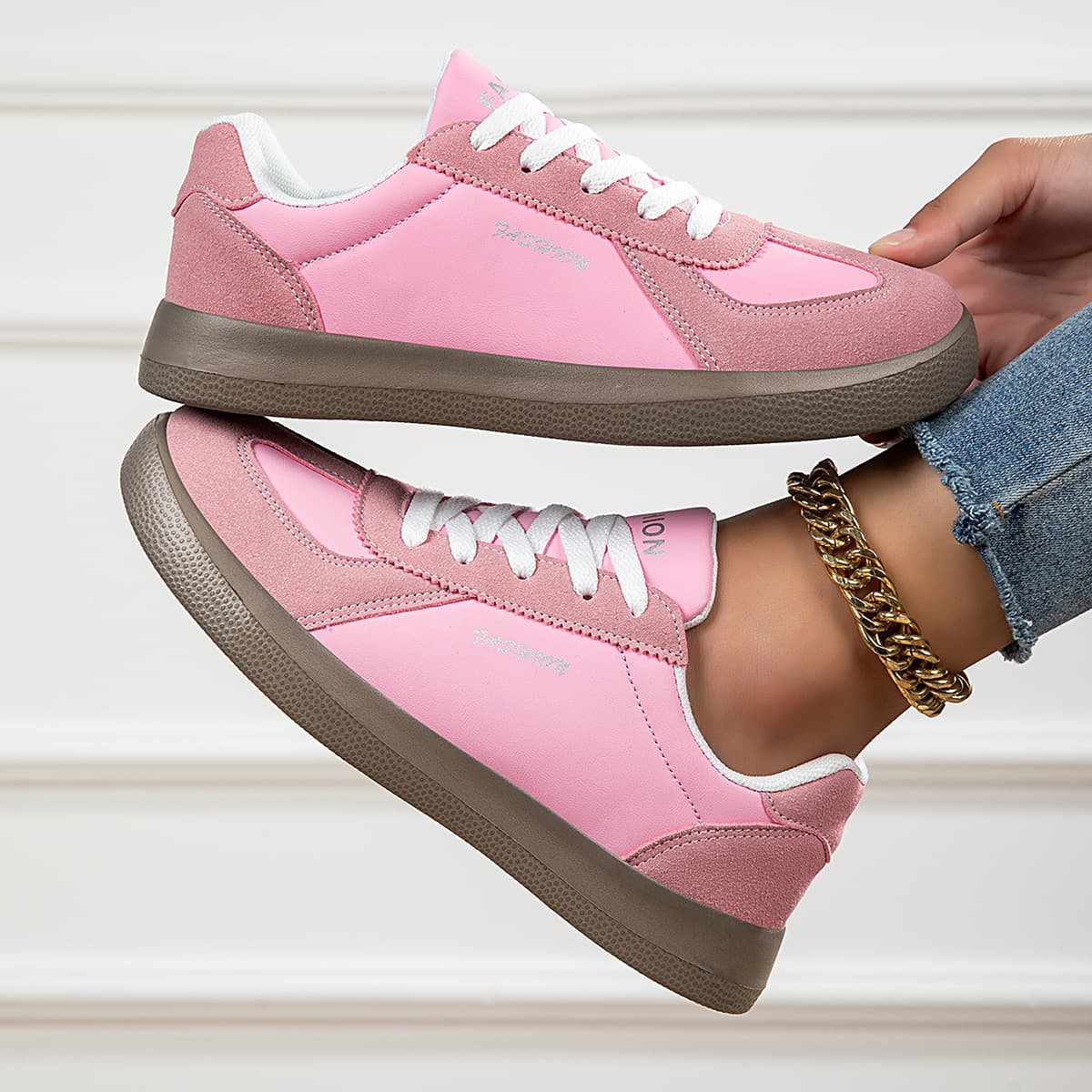 New Couple's Thick-Soled Moral Training Shoes, Women's Shoes, Spring/Summer Breathable Versatile 2025 Daily White Shoes, Men's Trendy Shoes