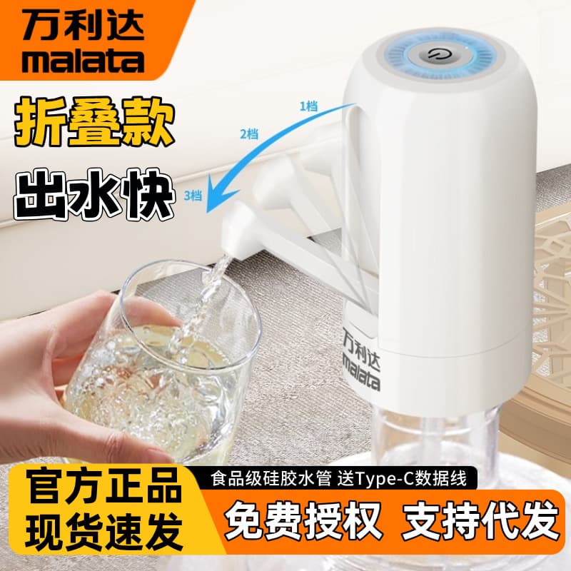 Wanlida Electric Bottled Water Pump for Home and Office Use, Quiet Operation, Large Capacity, Automatic Water Supply