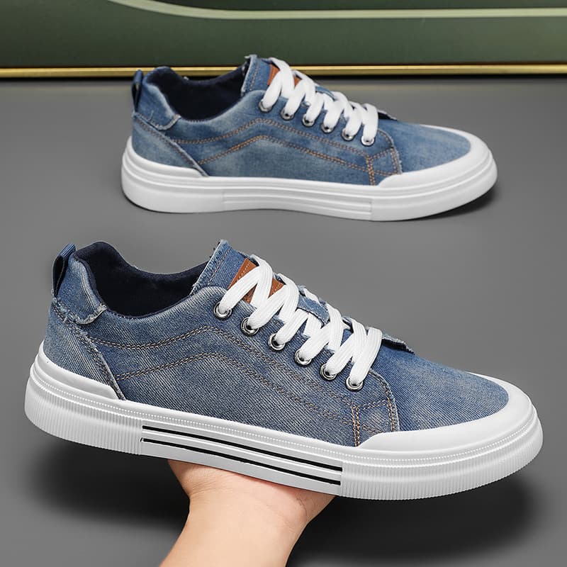 Canvas Men's Shoes 2025 Spring New Style Fashion Trendy Versatile Sports Shoes for Teenagers Breathable Casual Footwear