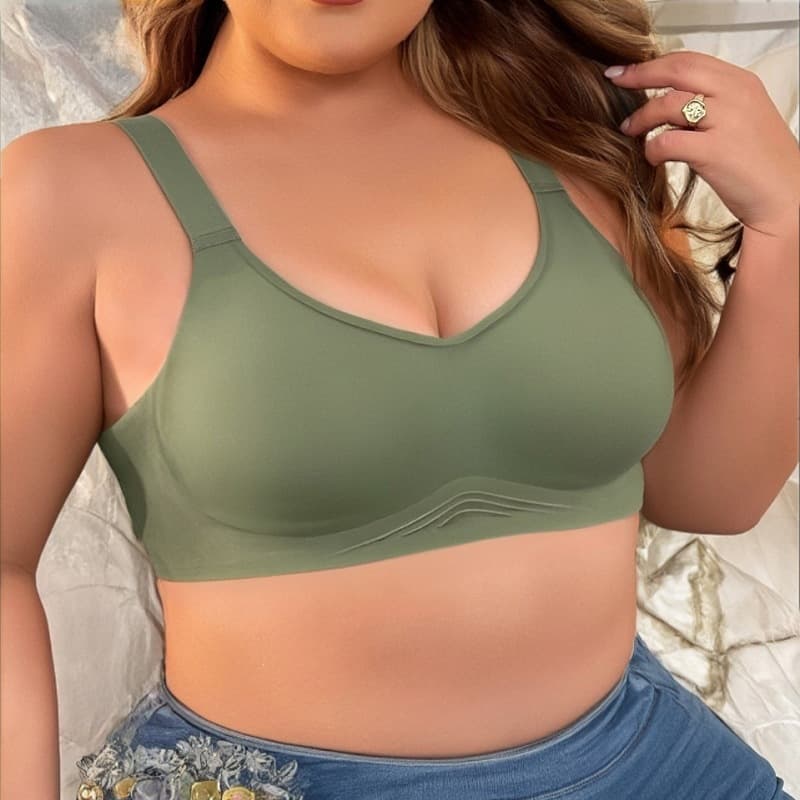 Amazon TK Cross-Border Large Size Jelly Comfortable Bra Underwire