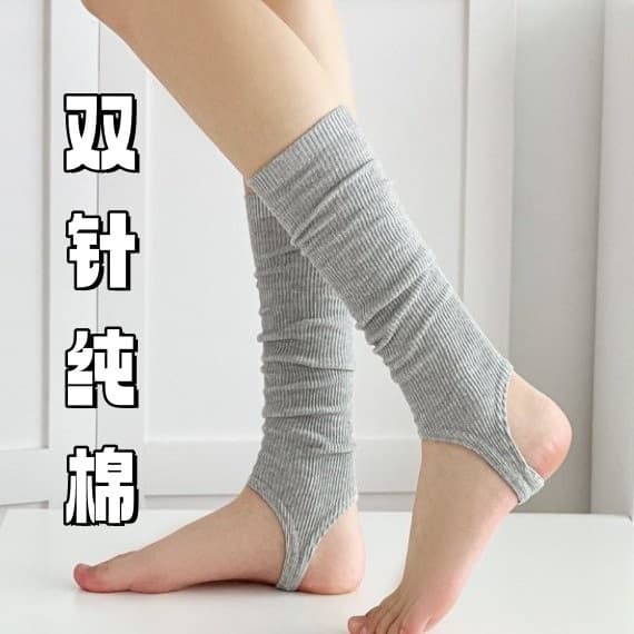 White Foot-Cover Sock Cuffs for Women, Spring-Summer Thin Ballet Style Niche Korean Style Calf Socks, Slimming Long Yoga Stacked Socks