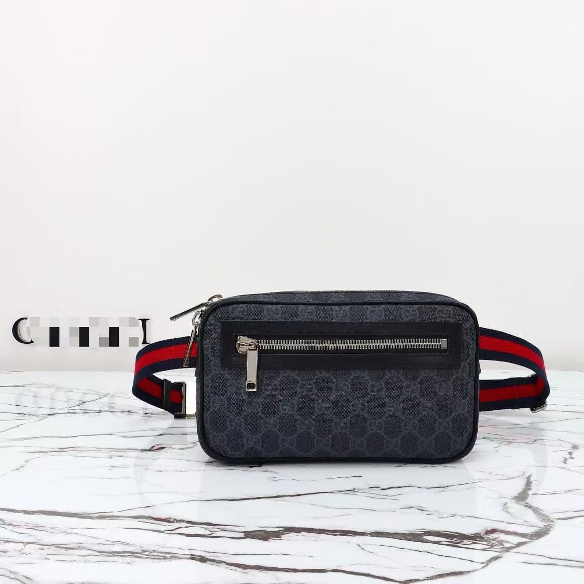 New High-End Cross-Border MLV Men's and Women's Genuine Leather Messenger Bag Chain Bag Box Bag Three-in-One Black Warrior