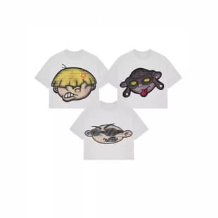 2026 Street T-Shirt, Hip Hop Fun Cartoon Pattern Print Oversized T-Shirt, Harajuku Gothic Style, Pure Cotton Short Sleeve Clothing