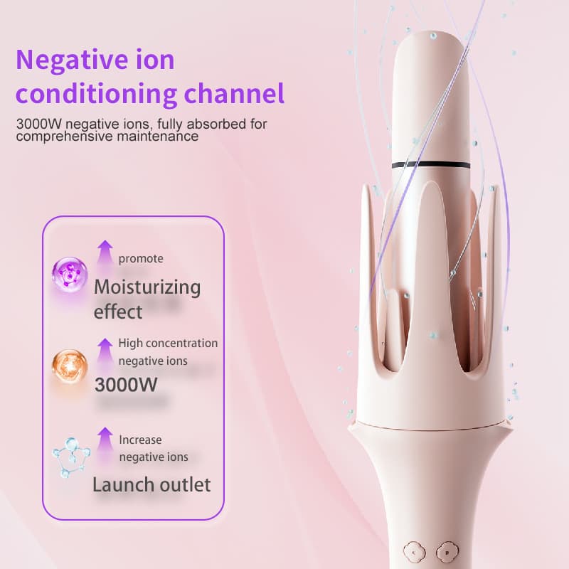 Cross-Border 4-in-1 Automatic Curling Iron Multi-Function Curling Iron with Interchangeable Heads, Red Light, Negative Ions, Straightening Comb, and Curler