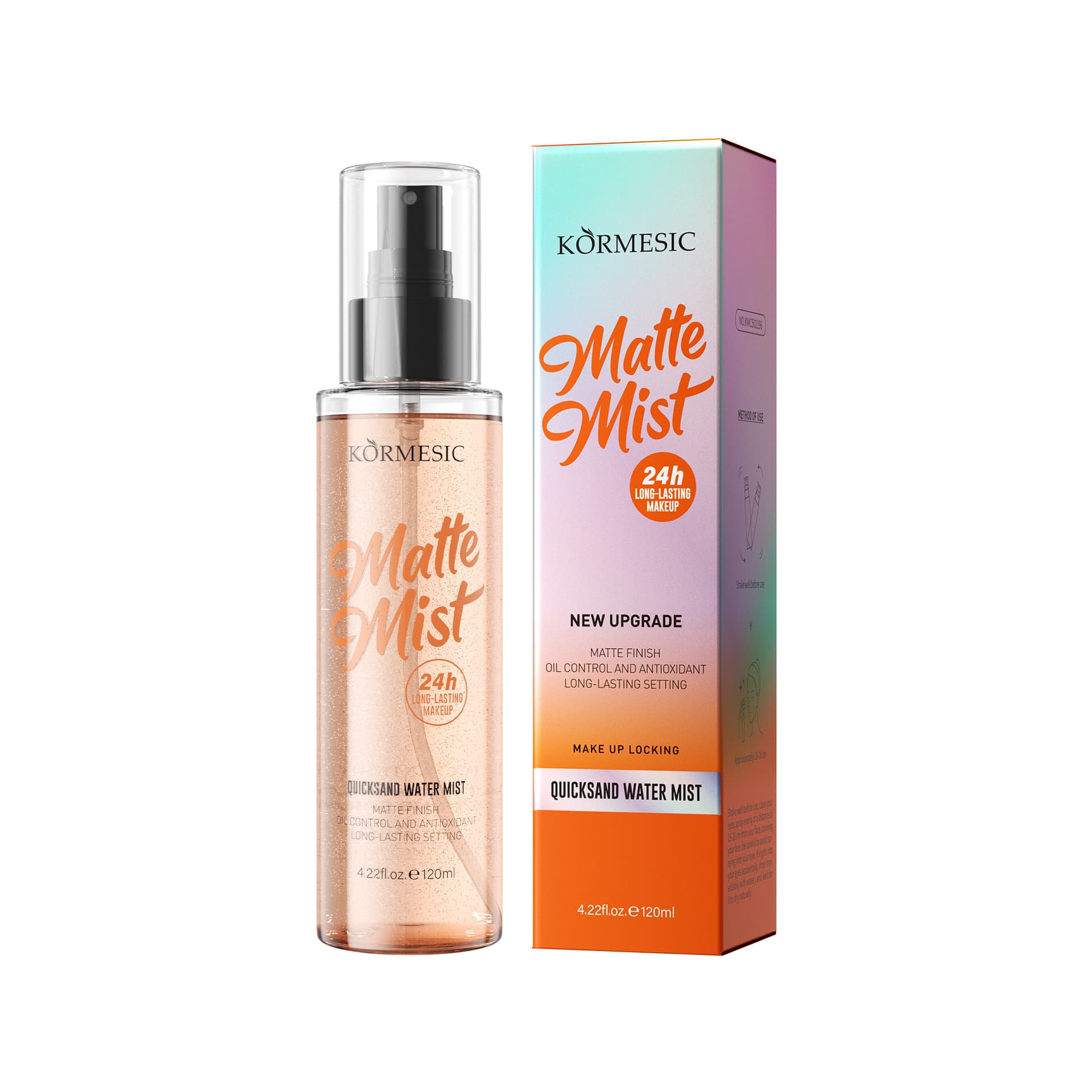 KORMESIC Hydrating Long-Lasting Setting Spray Set Up Spray All-English Fine Mist Makeup Setting Spray Cross-border Manufacturer