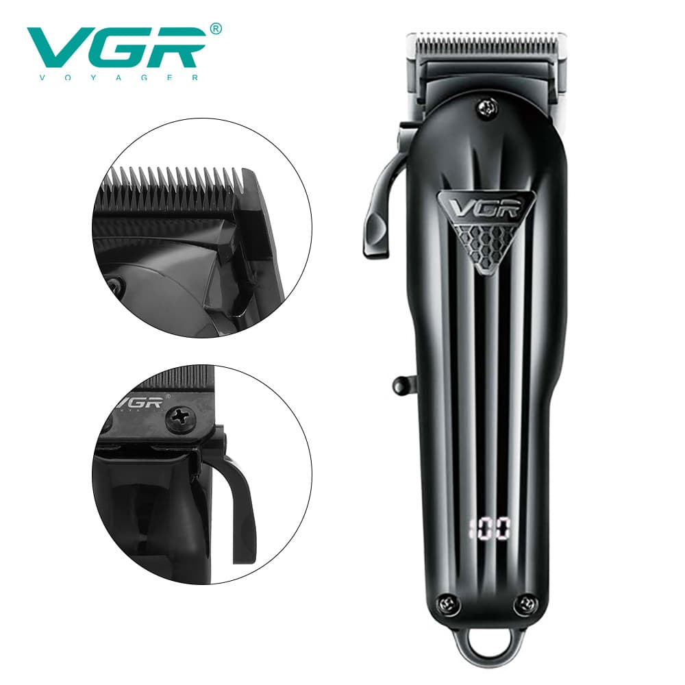 VGR282 New Cross-border Electric Hair Clipper Gradient Blade Adjustable USB Rechargeable Hair Trimmer