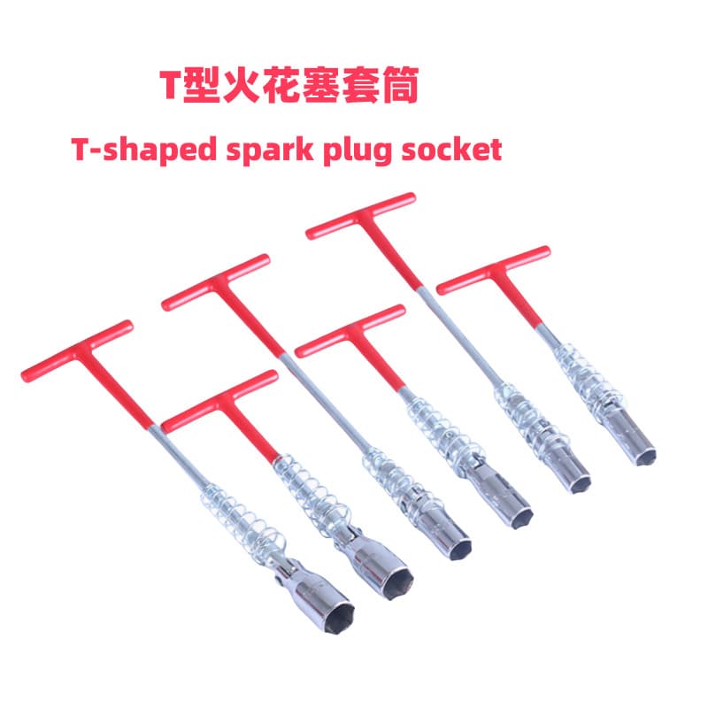 Spark Plug Socket Wrench, T-Shaped 360° Multi-Angle Anti-Slip Automotive