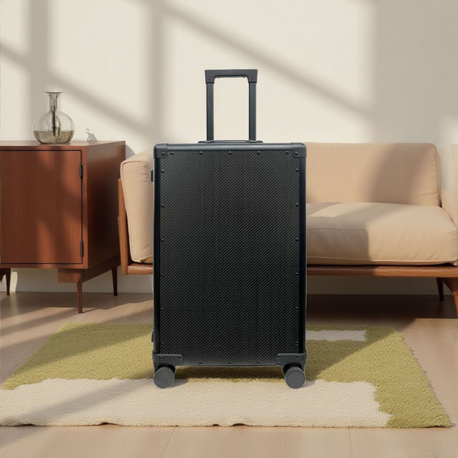 Carbon fiber ultra-light trolley case 20-inch password box aluminum frame boarding case silent universal wheel suitcase anti-theft