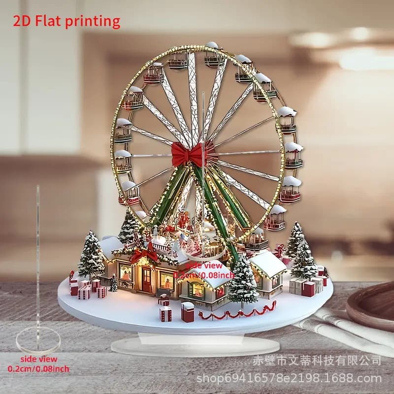 Cross-border Ferris wheel decorative logo ornaments acrylic home desktop ornaments living room bedroom holiday decorations