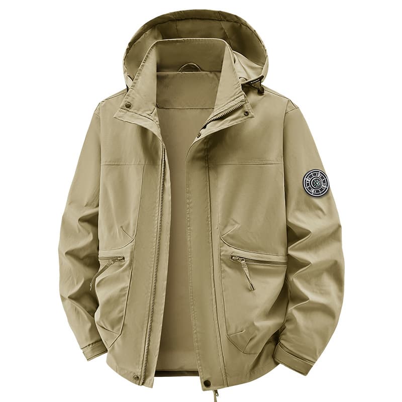 2026 Winter New Cardigan Fleece-Lined Hooded Jacket Multi-Pocket Workwear Top for Men Casual Daily Cotton Coat