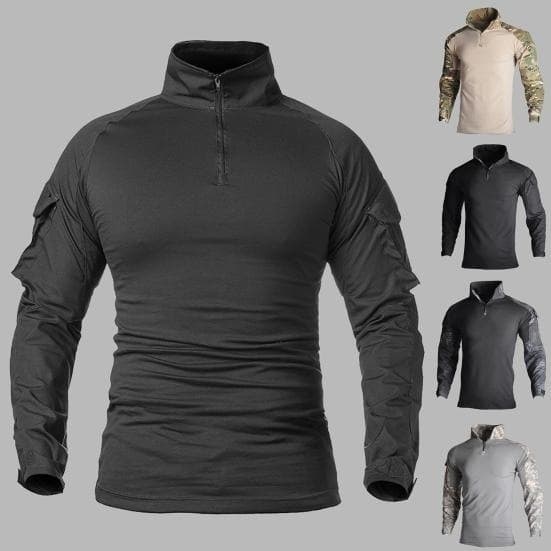 2026 Amazon Camouflage Men's Long-Sleeve Top Versatile Tight-Fitting Training Clothing Outdoor Fashion Trend Wholesale in Stock