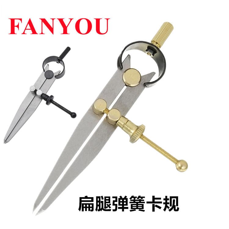 Fanwen Flat-leg Spring Ruler Distance Ruler Round Card Vegetable Tanning Leather Edge Presser Divider