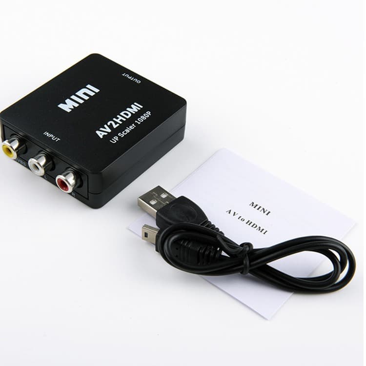 AV to HDMI Converter Audio Video Switch HD Mini AV to HDMI White Black Wholesale