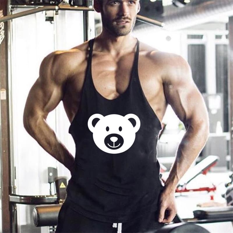 Custom Logo Summer Casual Hot Selling Men's Sports Vest Pure Cotton Fitness Muscle Tank Top