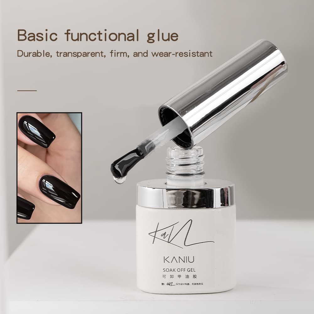 Spot wholesale nail art basic functional glue plated crystal tempered frosted sealer reinforced base glue long-lasting and strong nail polish glue