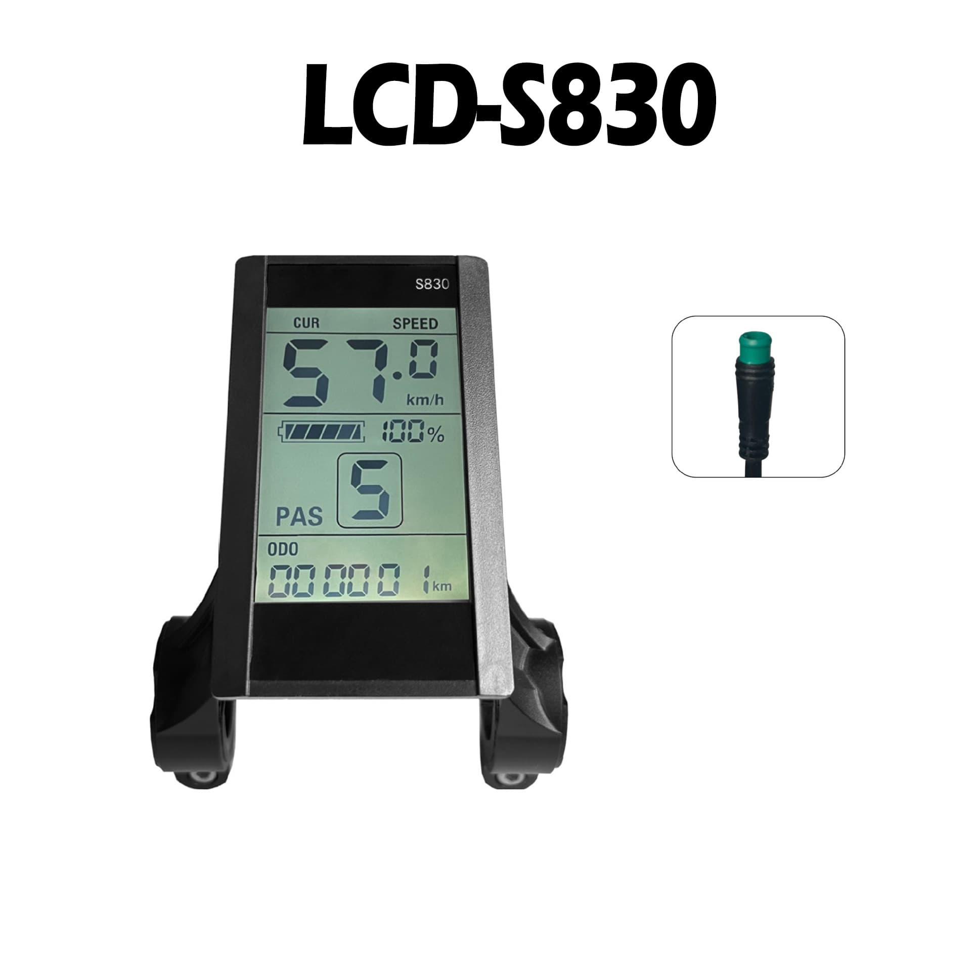 Bicycle lithium battery modification accessories LCD-S830 electric scooter smart LCD instrument panel/waterproof connector