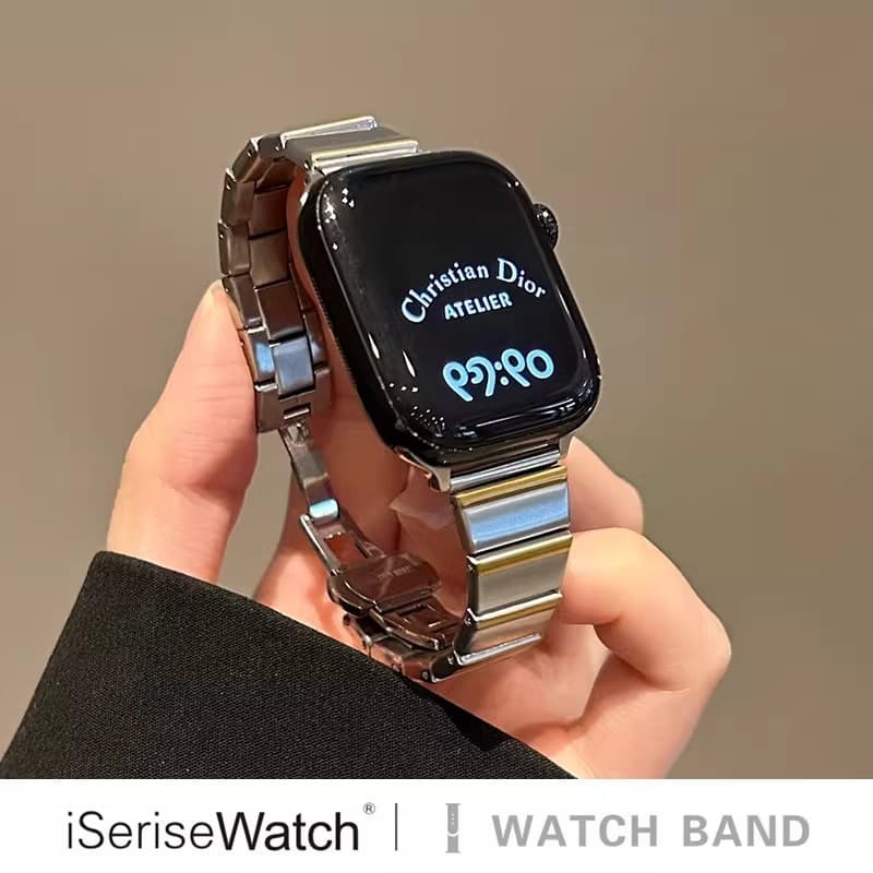 Factory Wholesale Compatible with Apple Watch S11 Band iWatch 9th Generation Metal Apple Watch Slim Steel Band