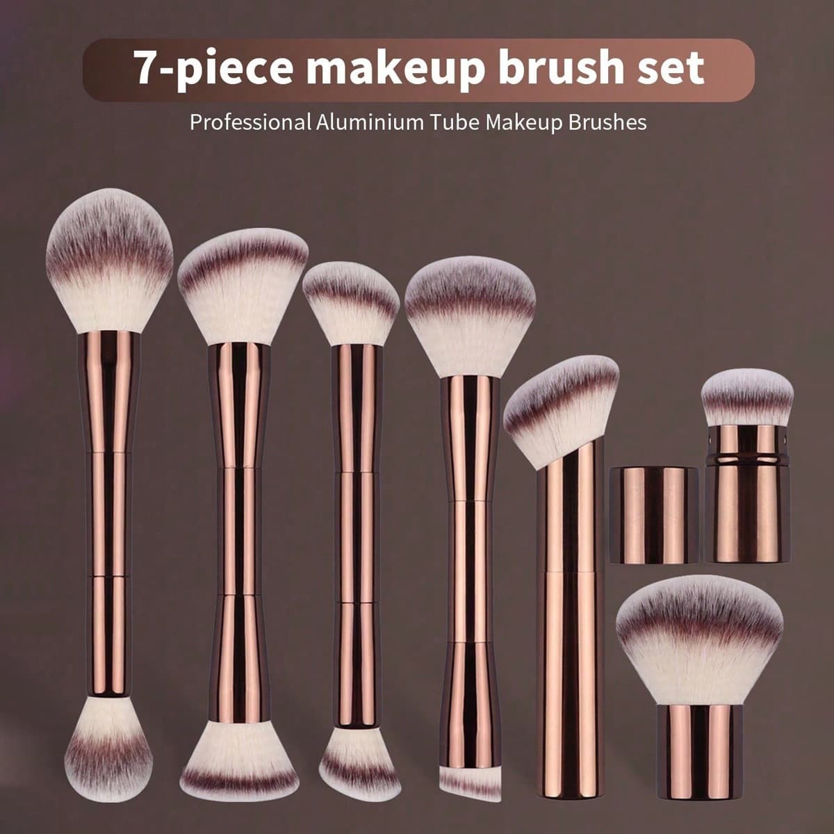 Cross-border double-headed makeup brush makeup tools powder brush blush brush contour brush foundation brush single brush Amazon