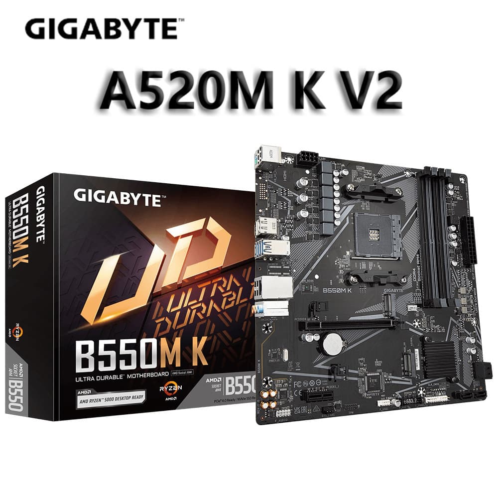 For AMD GIGABYTE A520MK V2 Motherboard AMD A520/Socket AM4