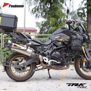 For Benelli TRK702 Modified Motorcycle Tail Section Stainless Steel Carbon Fiber Head Exhaust Pipe Shield Classic