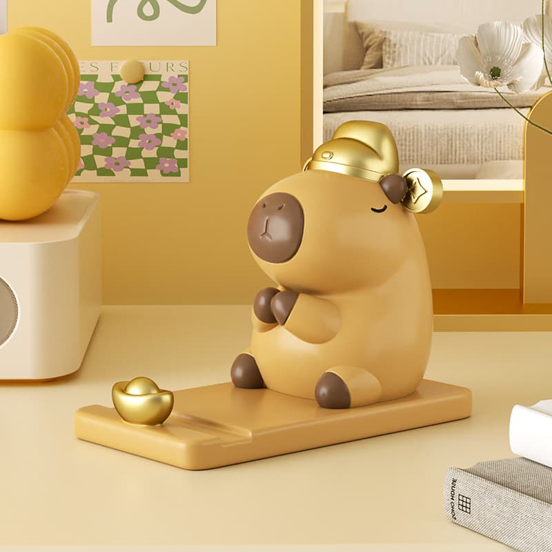Capybara Phone Stand Cute Desktop Decoration Office Desk Emotional Stability Gadget Small Gift