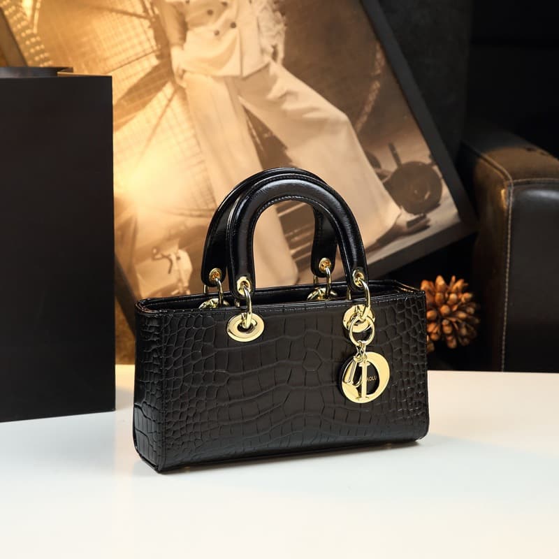 Classic Horizontal Lady Dior Bag Cross-border Crocodile Pattern Handbag Women's Summer Versatile Fashion High-end Crossbody Bag