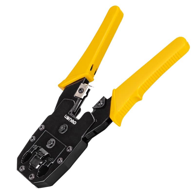 Deli DL2468C Network Pliers 4/6/8P Network Telephone RJ45 Crimping Pliers Effort-Saving