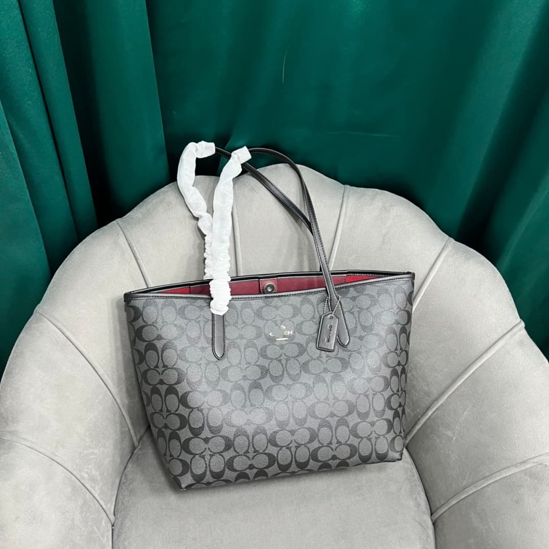 Kou Jia High-Quality Genuine Leather Women's Handbag City33 Tote Bag Monogram Shoulder Bag Large Capacity Shopping Bag Mommy Bag