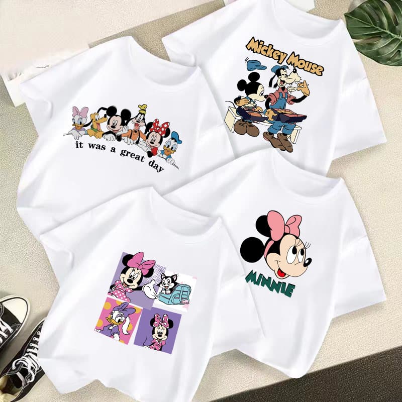 Cross-Border Kids Clothing Children's T-Shirt Pure Cotton Short Sleeve Boys Girls Summer Cartoon Fashion Undershirt Baby Stylish Short Sleeve Shirt