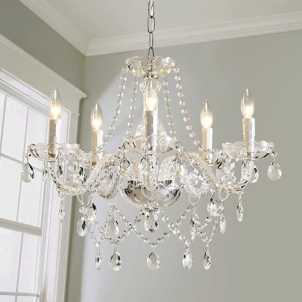 Crystal Glass Chandelier for Living Room Bedroom Dining Room Bathroom Study Modern Minimalist Manufacturer Cross-Border Lighting Wholesale
