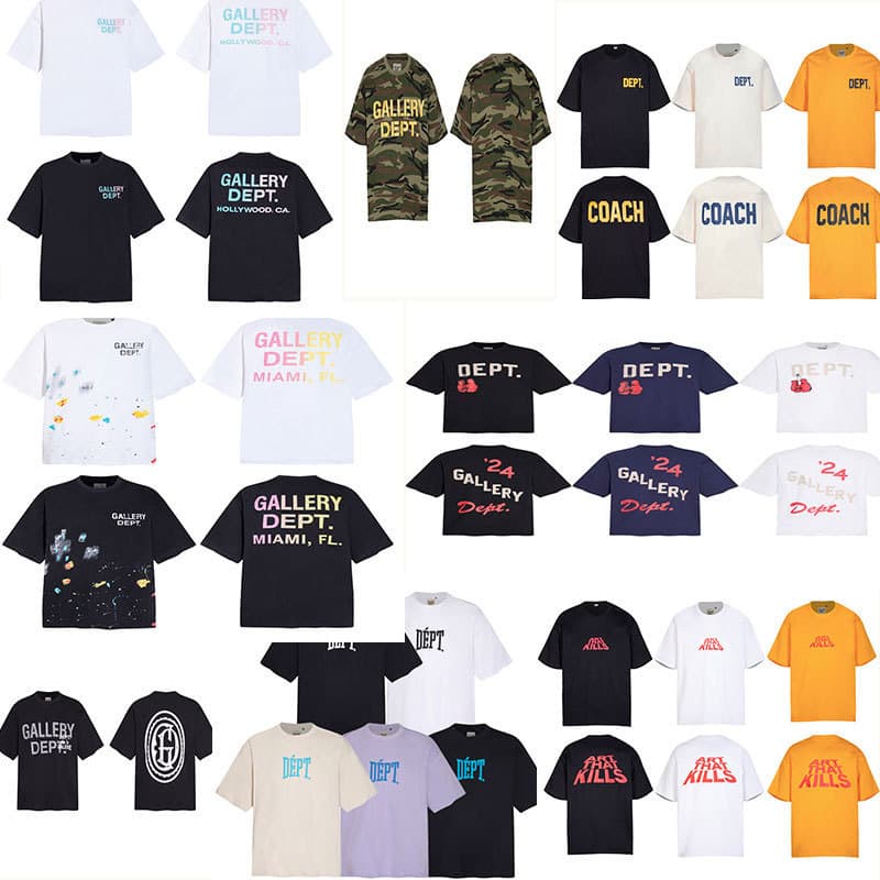 Gallery Dept New Boxing Gloves Boxing Series Printed Short Sleeve Double Yarn Pure Cotton T-Shirt Casual Tee
