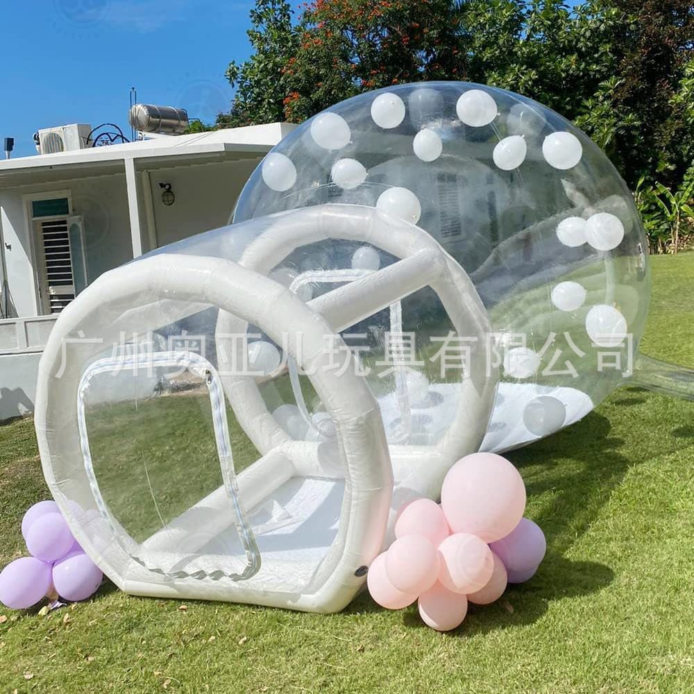Trendy Transparent Camping Homestay Cross-Border In-Stock Outdoor Single-Layer Spherical Inflatable Bubble Tent Inflatable Model Manufacturer