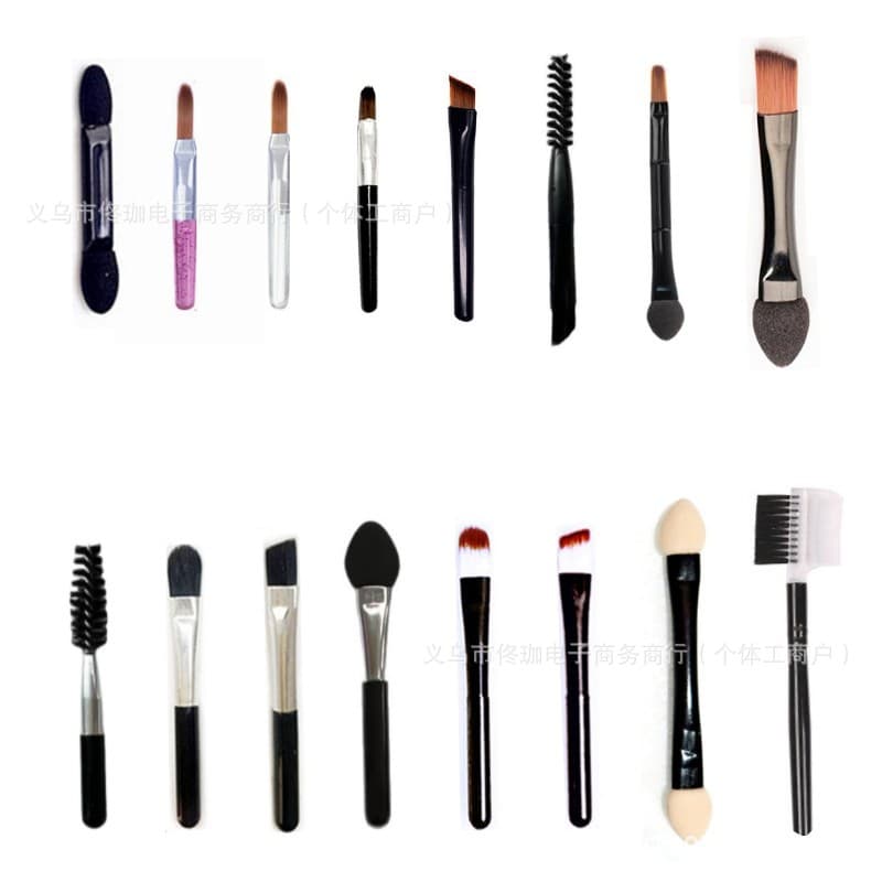 New Store Free Shipping Double-Ended Eyeshadow Brush, Lip Brush, Dual-Use Angled Eyebrow Brush, Eyebrow Comb, Eyelash Brush, Sponge Makeup Brush