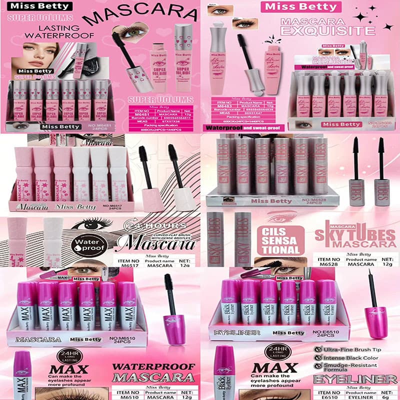 MissBetty New Cross-border Thick Curling Waterproof Mascara Cosmetics Wholesale Mascara Cream