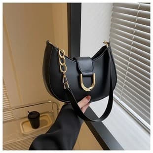 Minimalist Chic Solid Color Shoulder Bag for Women 2025 New Commuter Textured Underarm Bag Casual Dumpling Bag Trendy