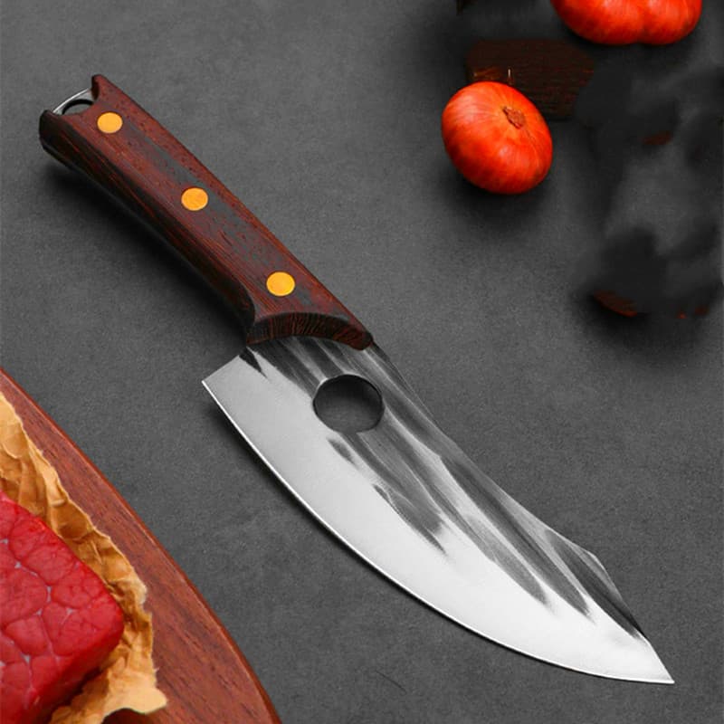 Forged Boning Knife, Household Pig Slaughter Knife, Ring Butcher Knife, Hand Meat Knife, Professional Small Point Knife, Rosewood Boning Knife