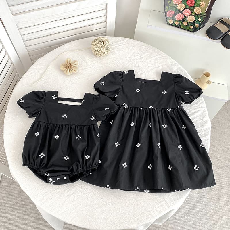 New Summer Baby Girl Dress, Infant Bodysuit, Crawling Suit, Princess Dress, Sister Outfit