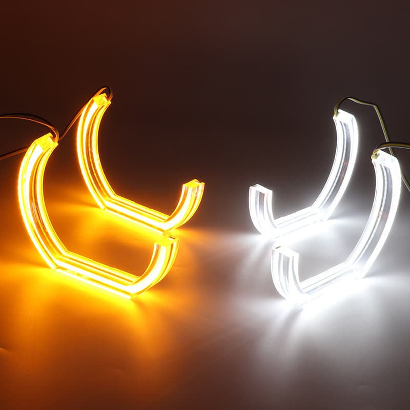 Compatible with BMW E90 E81 E46 E87 F30 E53 E60 E63 E36 Dual-Color Crystal Angel Eyes