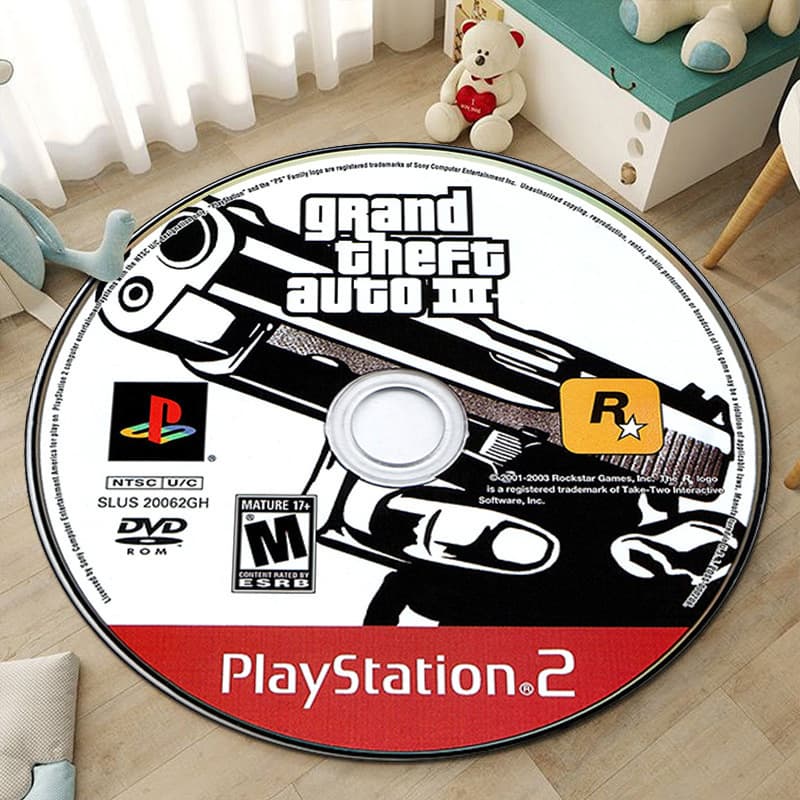 Cross-border wholesale game CD living room sofa blanket, gaming room GTA bedside rug, Amazon drop shipping home large carpet